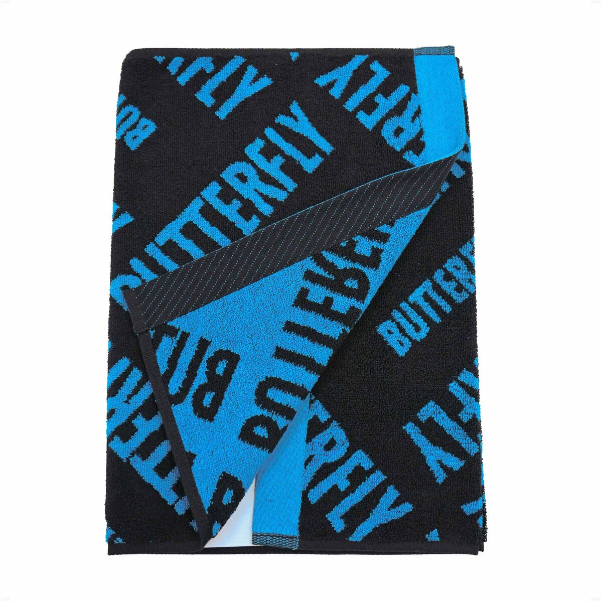 Butterfly Ramic Sports Towel - Black - Folded Corners